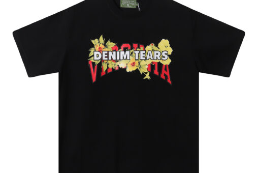 Denim Tears Logo Monogram T Shirt Black