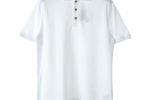 Burberry Monogram Motif Cotton Piqué Polo Shirt White