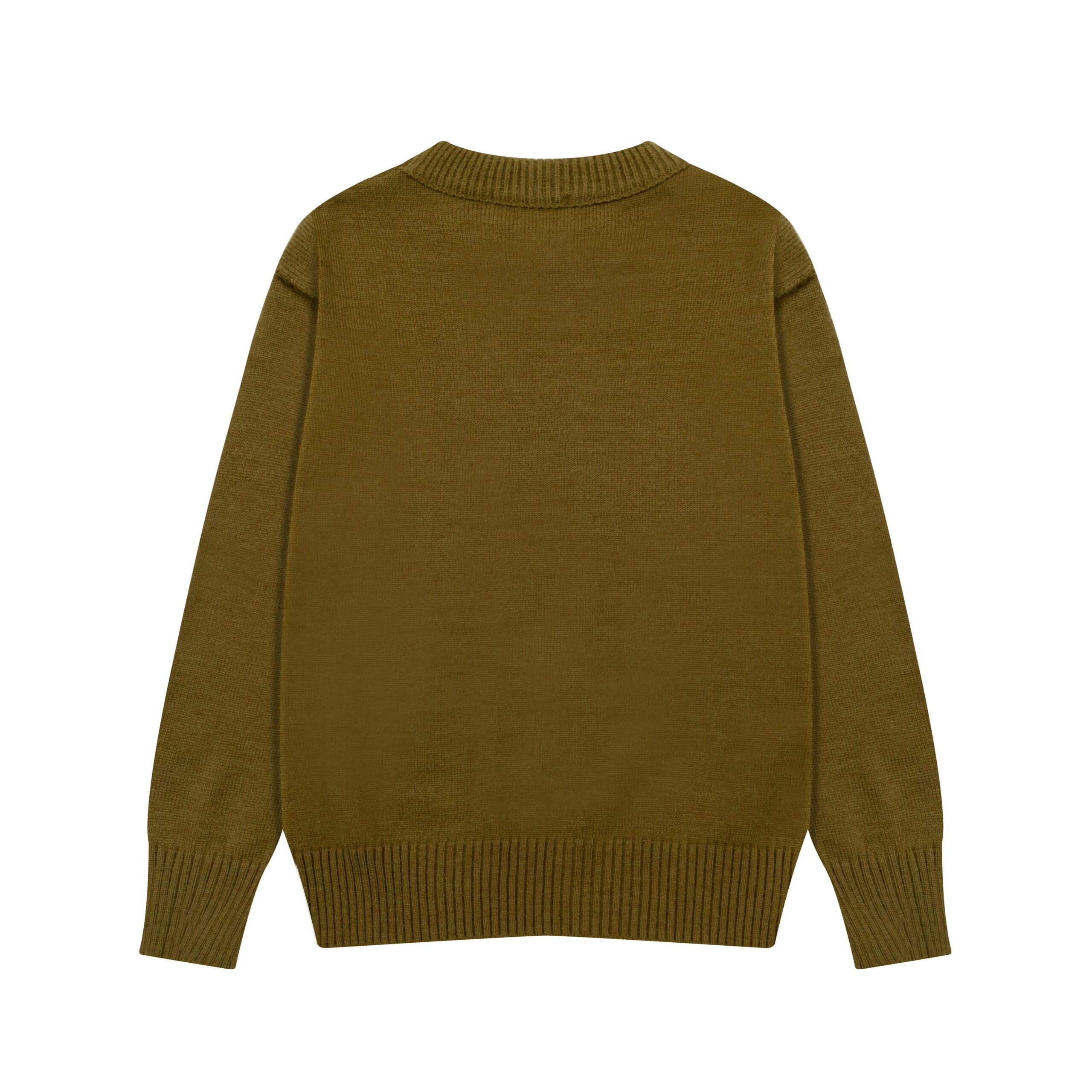 Ami Paris Jacquard ADC Merino Crew Neck Pullover Sweater Olive Green 2026 | Drip Kickz Ami Paris Jacquard ADC Merino Crew Neck Pullover Sweater Olive Green - Image 2