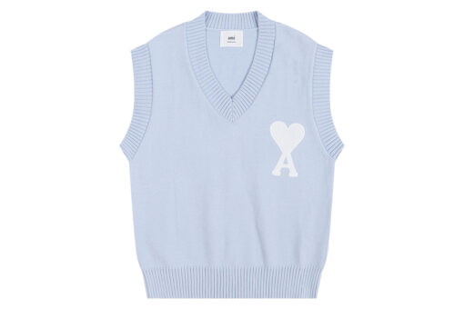 Ami Paris Tank Top Light Blue