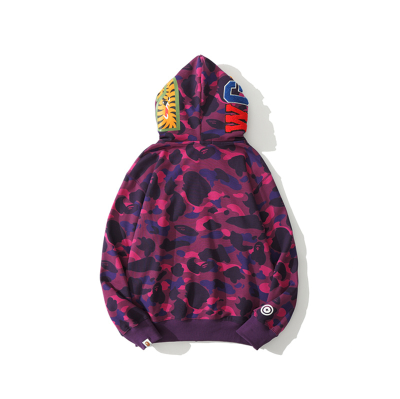 BAPE Shark Full Zip Double Hooded Hoodie Camouflage Purple 2026 | Drip Kickz BAPE Shark Full Zip Double Hooded Hoodie Camouflage Purple - Image 2