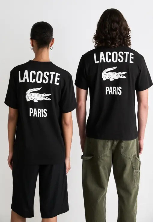 Lacoste UNISEX T Shirt Print Black 2026 | Drip Kickz Lacoste UNISEX T Shirt Print Black - Image 2