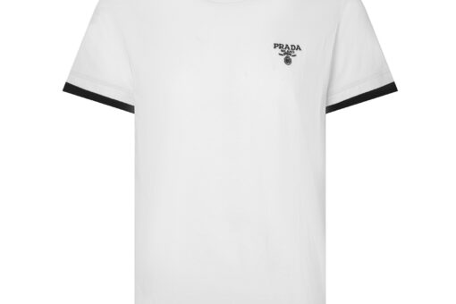 Prada Print Layered T-Shirt White
