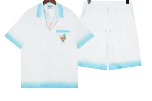 Casablanca Maison De Reve Silk Shirt And Short Set