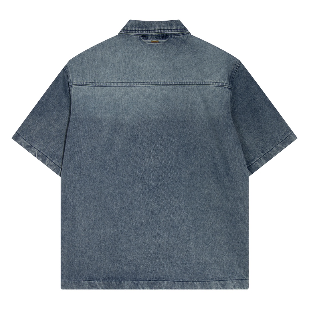 LV Suit Short-Sleeved Denim Workwear Suit 2026 | Drip Kickz LV Suit Short-Sleeved Denim Workwear Suit - Image 2