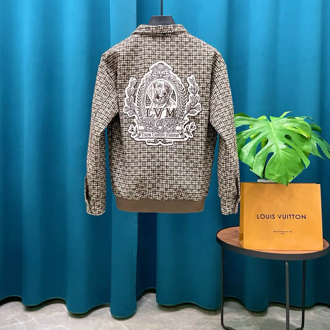 LV Monogram Wool Harrington Blouson Grey 2026 | Drip Kickz LV Monogram Wool Harrington Blouson Grey - Image 2