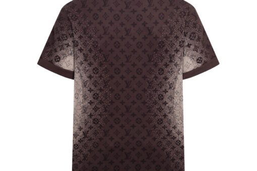 LV Monogram Jacquard Short-Sleeved Crewneck Sophisticated Allover