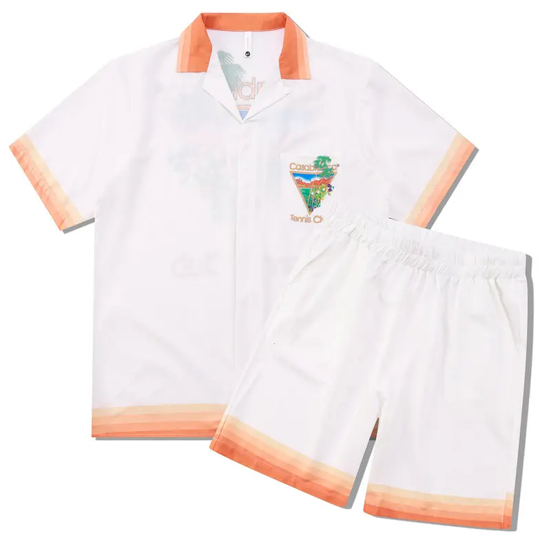 Casablanca Short Set White 2026 | Drip Kickz Casablanca Short Set White