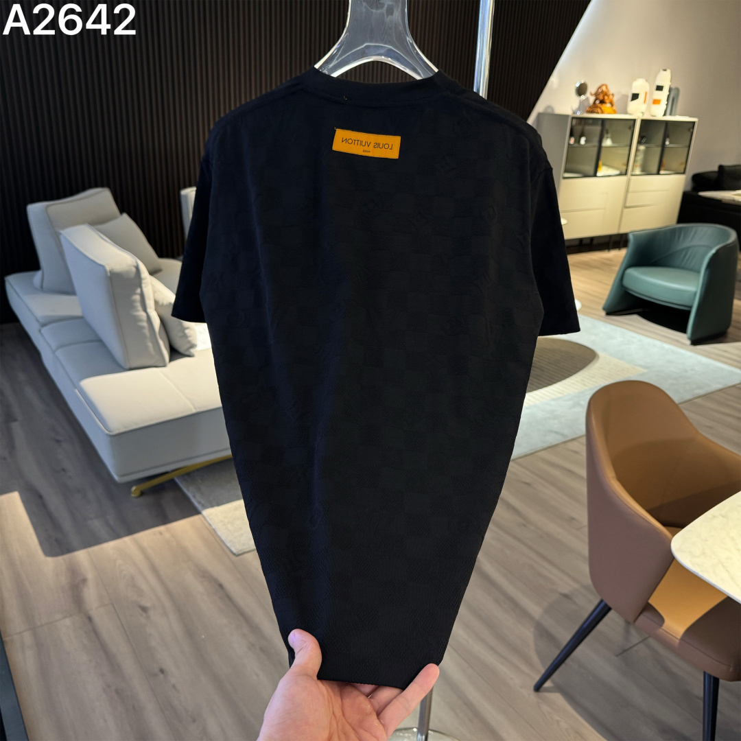 LV Graphic Embellished Cotton T-Shirt Black 2026 | Drip Kickz LV Graphic Embellished Cotton T-Shirt Black - Image 2