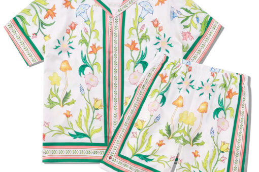 Casablanca Short Set Floral Print White