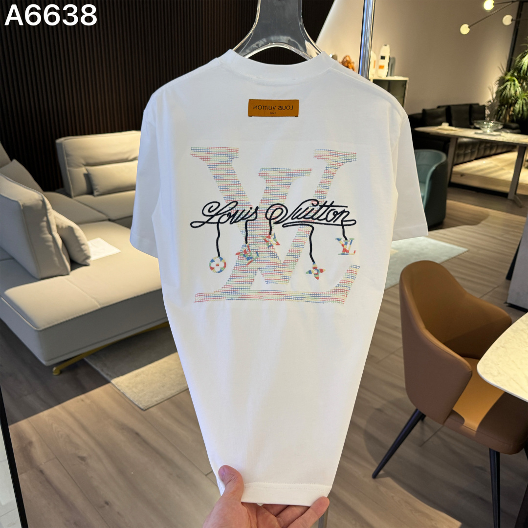 LV T-Shirt Embroidered Sweatshirt White 2026 | Drip Kickz LV T-Shirt Embroidered Sweatshirt White - Image 2