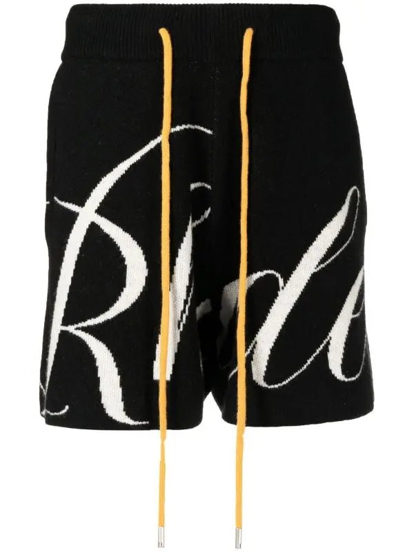 RHUDE intarsia-knit logo-motif shorts 2026 | Drip Kickz RHUDE intarsia-knit logo-motif shorts