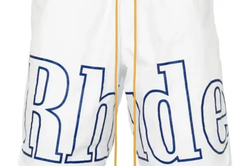 RHUDE logo-print track shorts