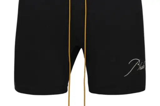 RHUDE logo-embroidered cotton track shorts