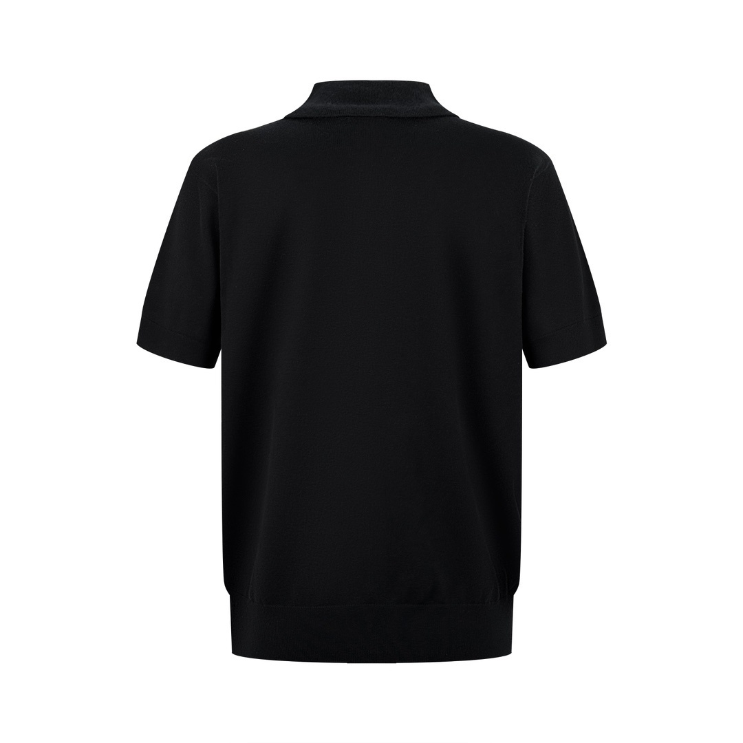Prada Black Superfine Wool Polo Shirt 2026 | Drip Kickz Prada Black Superfine Wool Polo Shirt - Image 2