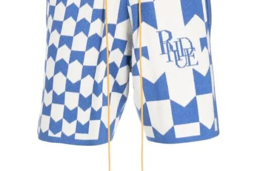Rhude Drawstring-Waist Knitted Shorts White