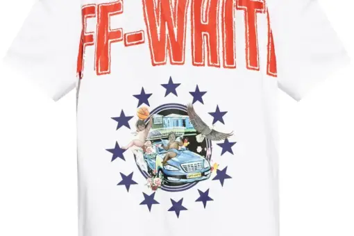 Off-White logo-graphic-print cotton t-shirt white