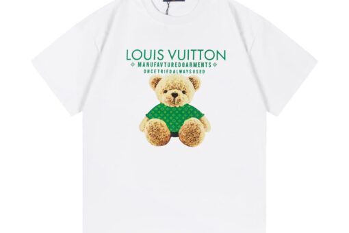 LV Bear Print T-Shirt White