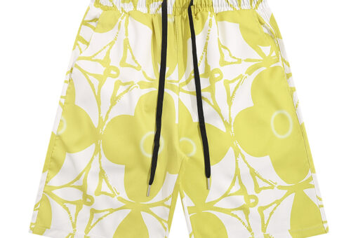 LV Shibori Silk Shorts Yellow