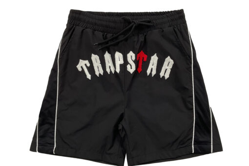 Trapstar Irongate Arch Chenille Decoded Shorts Black White