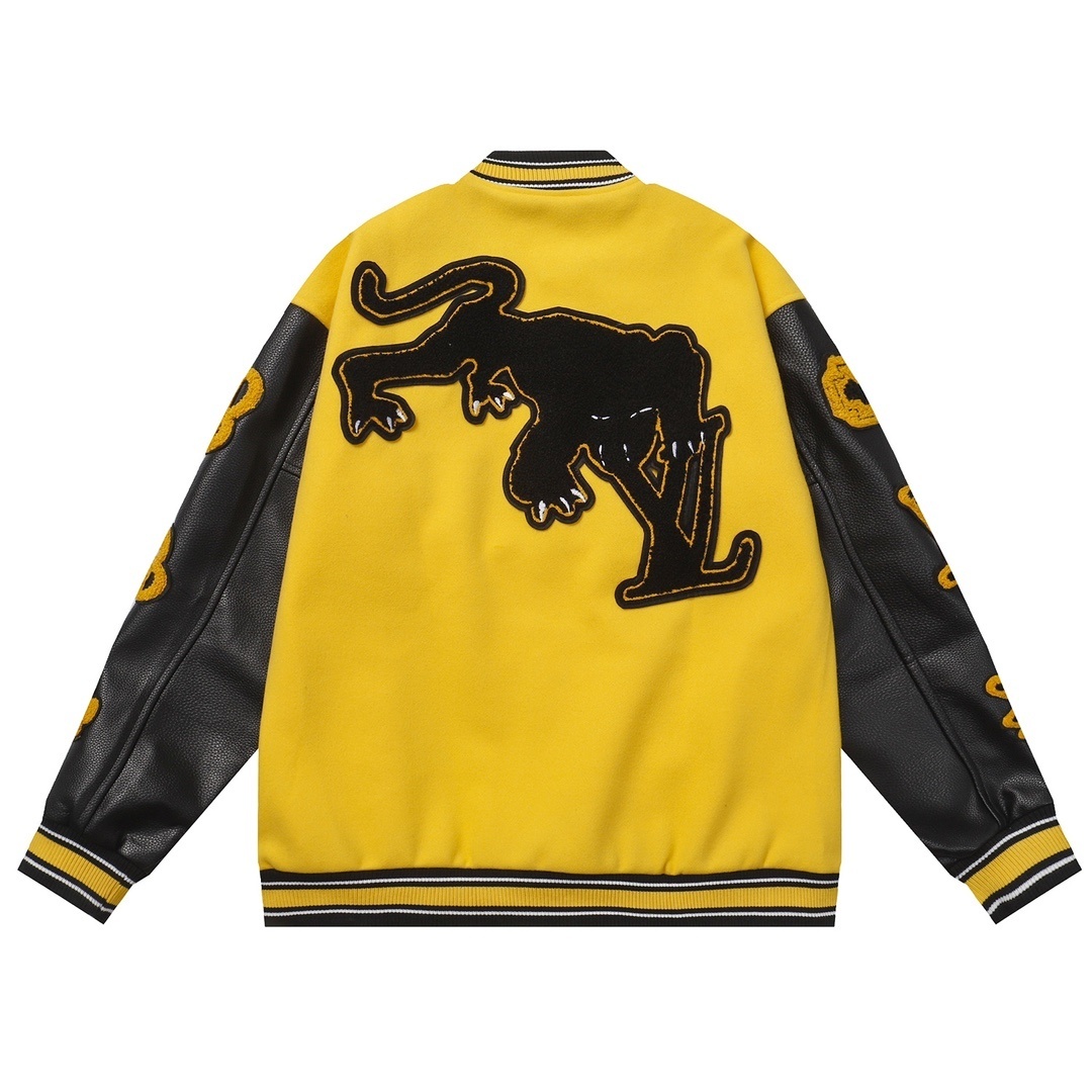 LV Varsity Yellow & Black Jacket 2026 | Drip Kickz LV Varsity Yellow & Black Jacket - Image 2