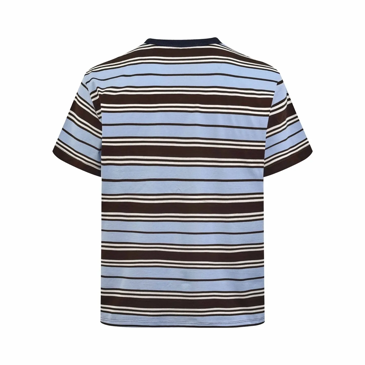 Prada Logo-Patch Striped Cotton-Lisle T-Shirt 2026 | Drip Kickz Prada Logo-Patch Striped Cotton-Lisle T-Shirt - Image 2