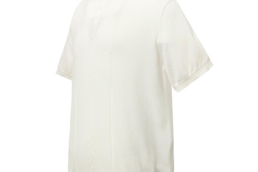 Prada Knitted Short Sleeve Polo Shirt White