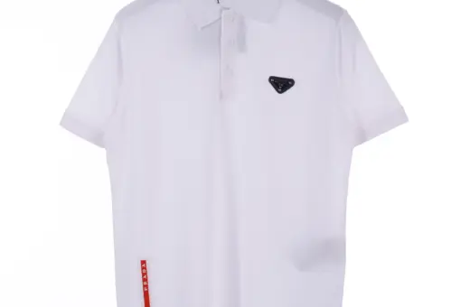 Prada Piqué Polo Shirt For Men White