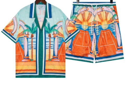 Casablanca Day Of Victory Cuban-Collar Shirt And Shorts Set