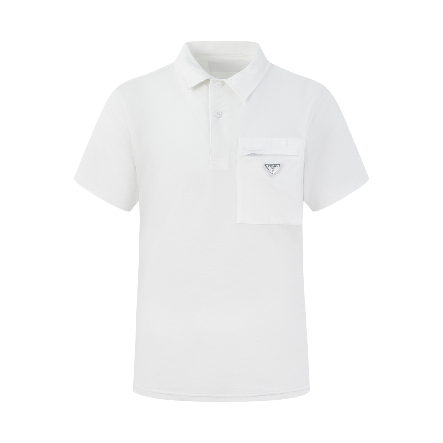 Prada Re-Nylon Pocket Polo Shirt Practical Luxury White 2026 | Drip Kickz Prada Re-Nylon Pocket Polo Shirt Practical Luxury White
