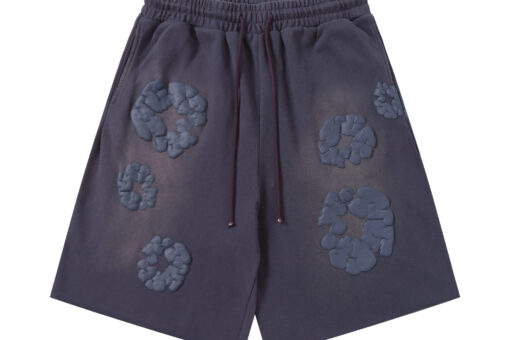 Denim Tears Short Dark Gray Floral Print