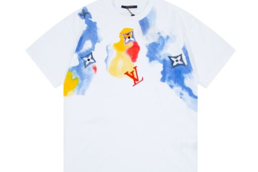 LV Washed Embellished Cotton T-Shirt White