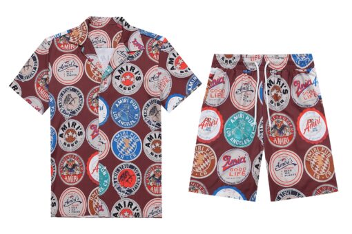 Amiri Coasters Bowling Shirt And Short Set