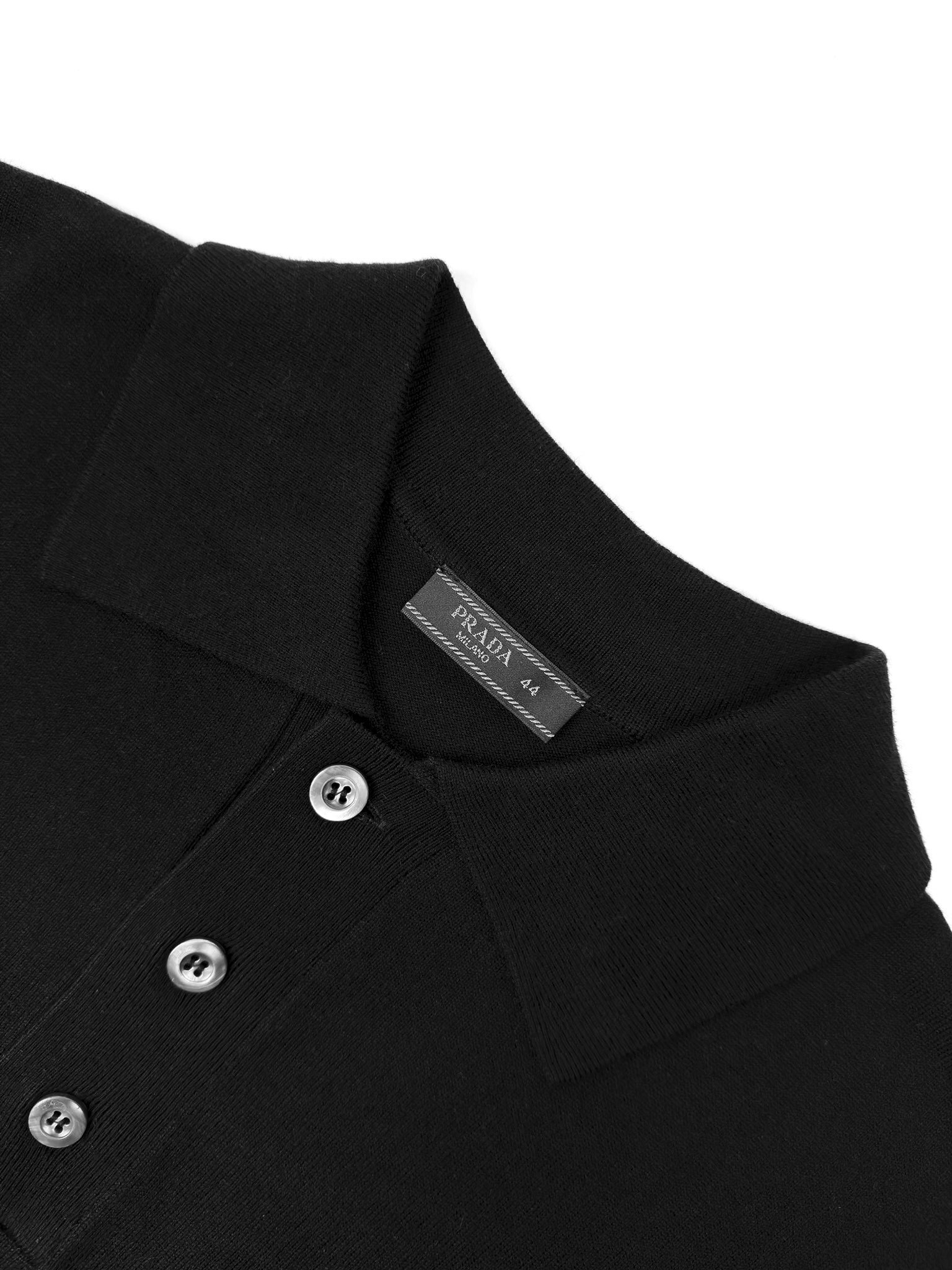 Prada Black Superfine Wool Polo Shirt 2026 | Drip Kickz Prada Black Superfine Wool Polo Shirt - Image 3