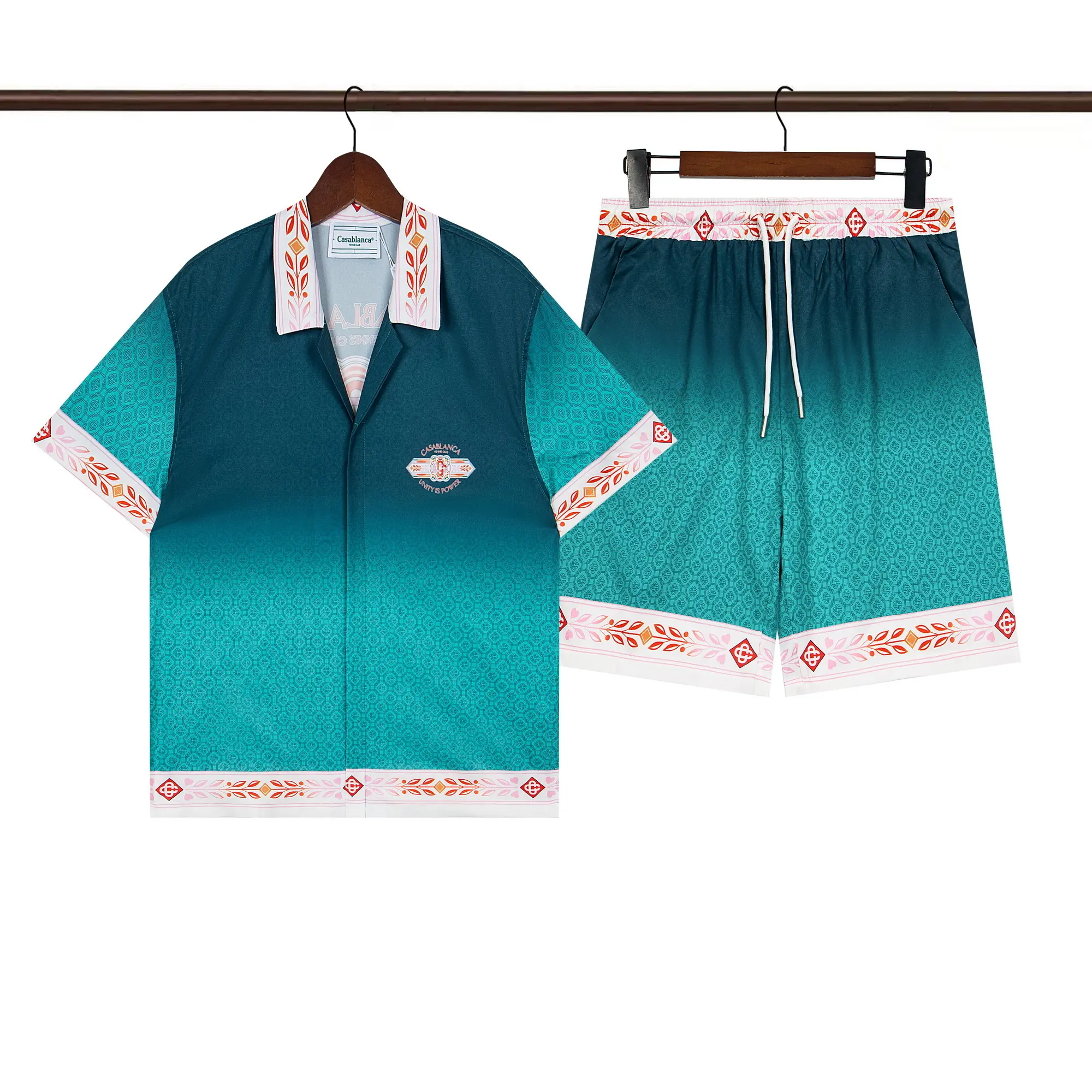 Casablanca “Unity Is Power” Green Shirt And Shorts Set 2026 | Drip Kickz Casablanca “Unity Is Power” Green Shirt And Shorts Set