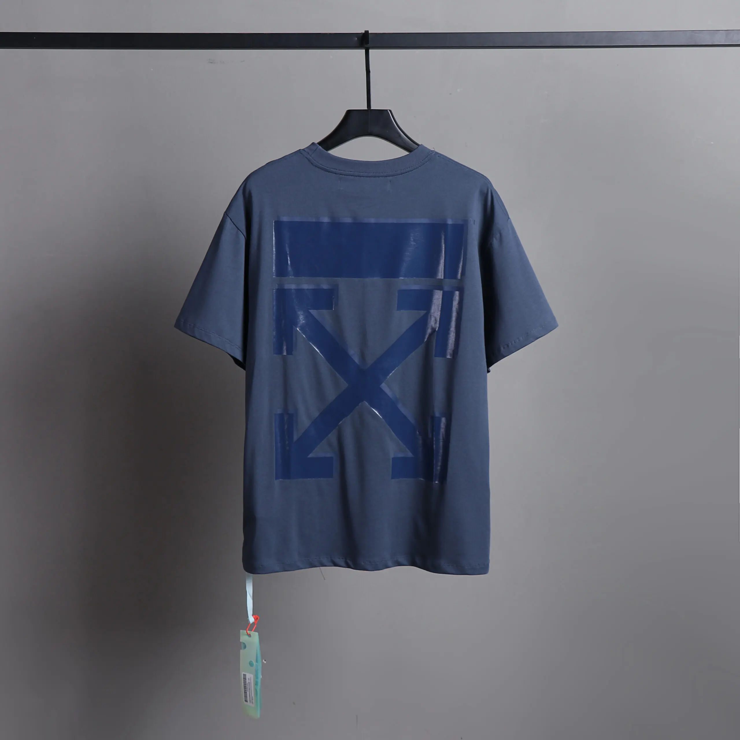 Off-White Unfinished Loose T-Shirt Navy Blue 2026 | Drip Kickz Off-White Unfinished Loose T-Shirt Navy Blue - Image 2