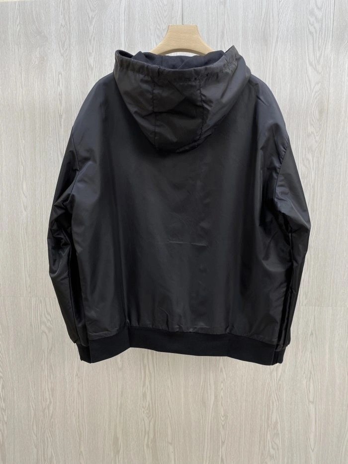 Prada Hooded Blouson Jacket Re Nylon Fabric Khaki 2026 | Drip Kickz Prada Hooded Blouson Jacket Re Nylon Fabric Khaki - Image 2