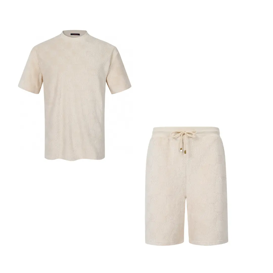 LV Damier French Terry Shirt And Shorts Set 2026 | Drip Kickz LV Damier French Terry Shirt And Shorts Set