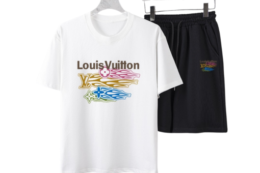 LV Casual T-Shirt And Shorts Set White