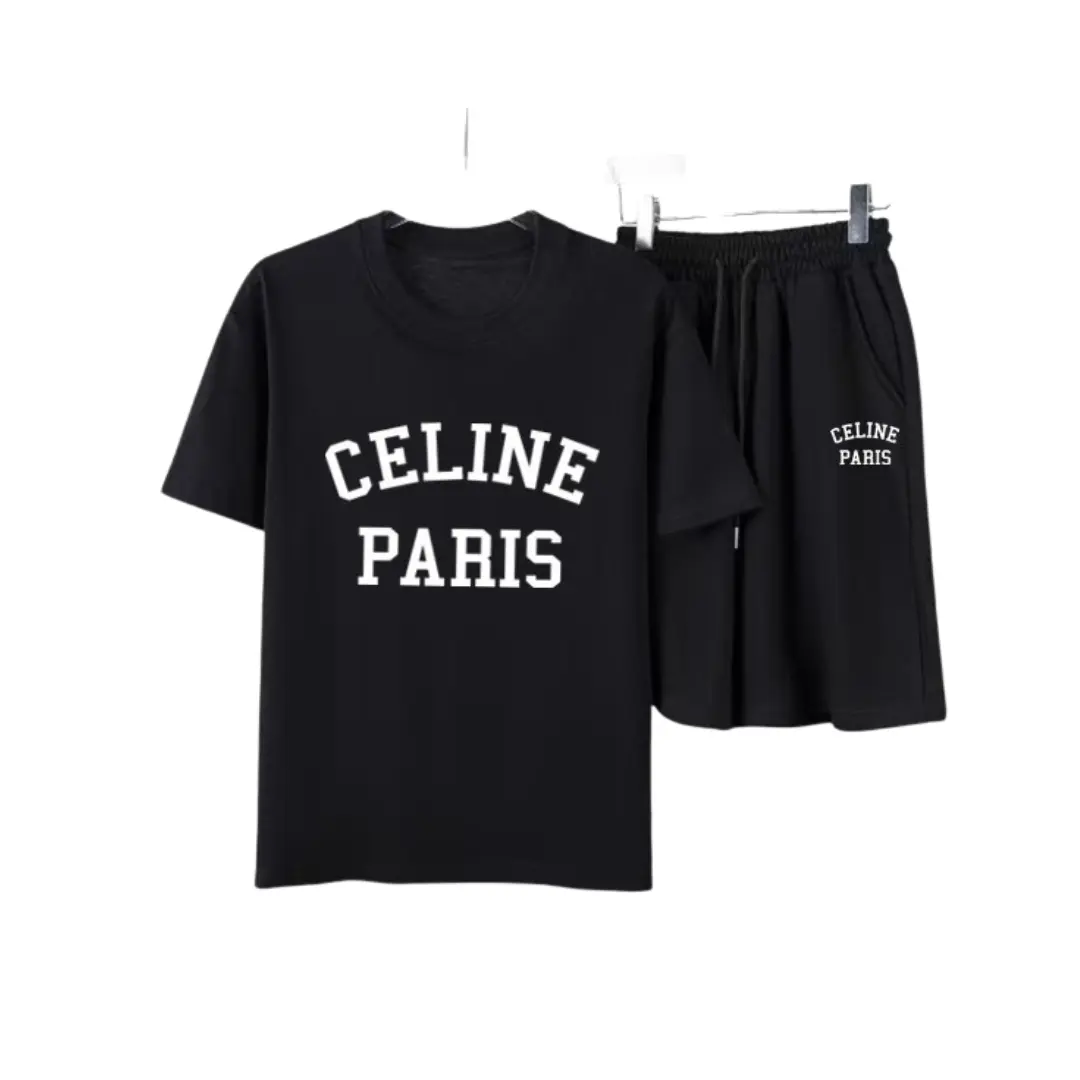 Celine Loose Cotton Jersey T-Shirt And Shorts Set Black 2026 | Drip Kickz Celine Loose Cotton Jersey T-Shirt And Shorts Set Black