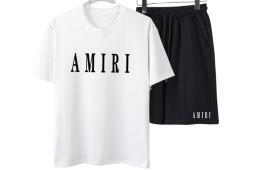 Amiri Core Logo T-Shirt And Short Set White