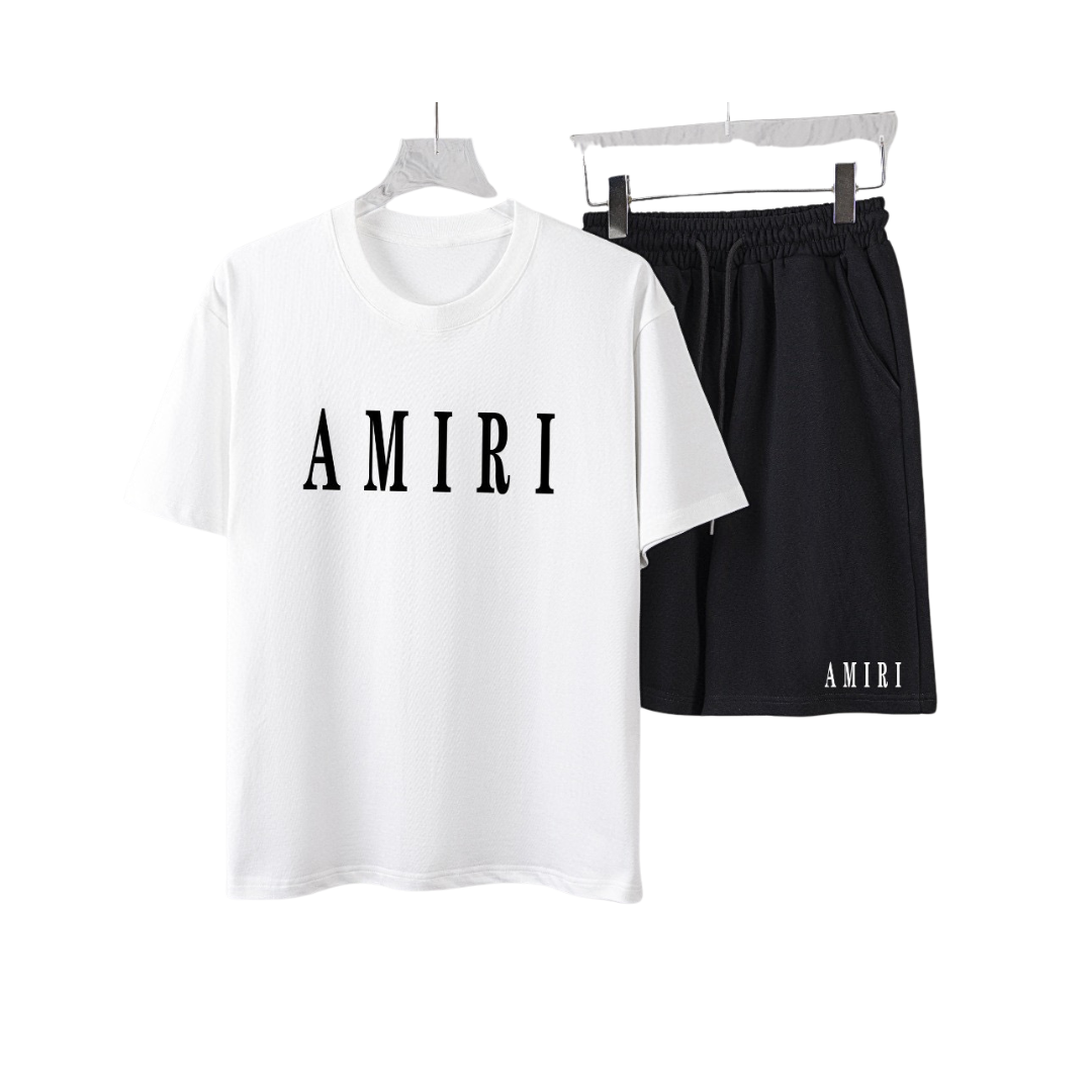 Amiri Core Logo T-Shirt And Short Set White 2026 | Drip Kickz Amiri Core Logo T-Shirt And Short Set White