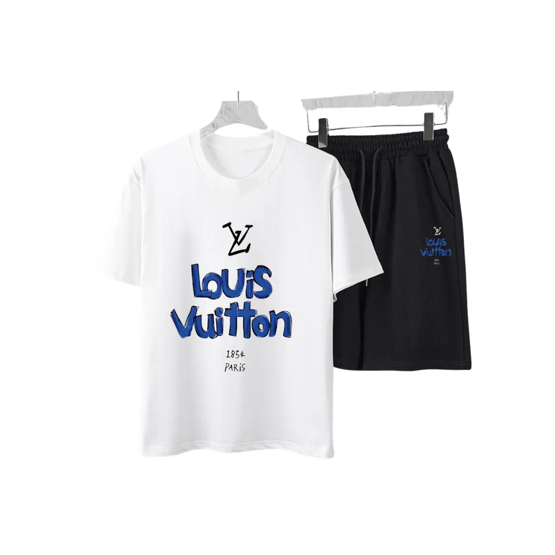 Louis Vuitton “1854 Paris” T-Shirt And Shorts Set White 2026 | Drip Kickz Louis Vuitton “1854 Paris” T-Shirt And Shorts Set White