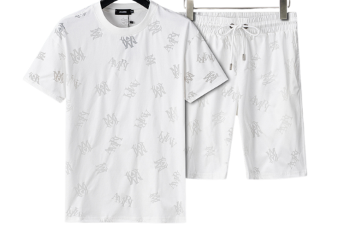 Amiri MA Monogram T-Shirt And Shorts Set White