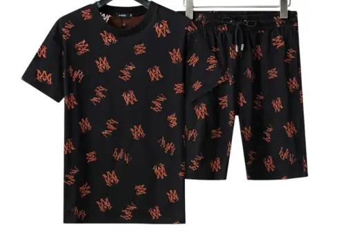 Amiri MA Monogram T-Shirt And Shorts Set Black