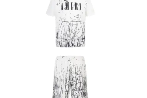 Amiri Shotgun Cotton T-Shirt And Shorts Set White