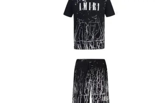 Amiri Shotgun Cotton T-Shirt And Shorts Set Black