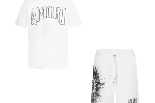 Amiri Sun Drawstring T-Shirt And Shorts Set White