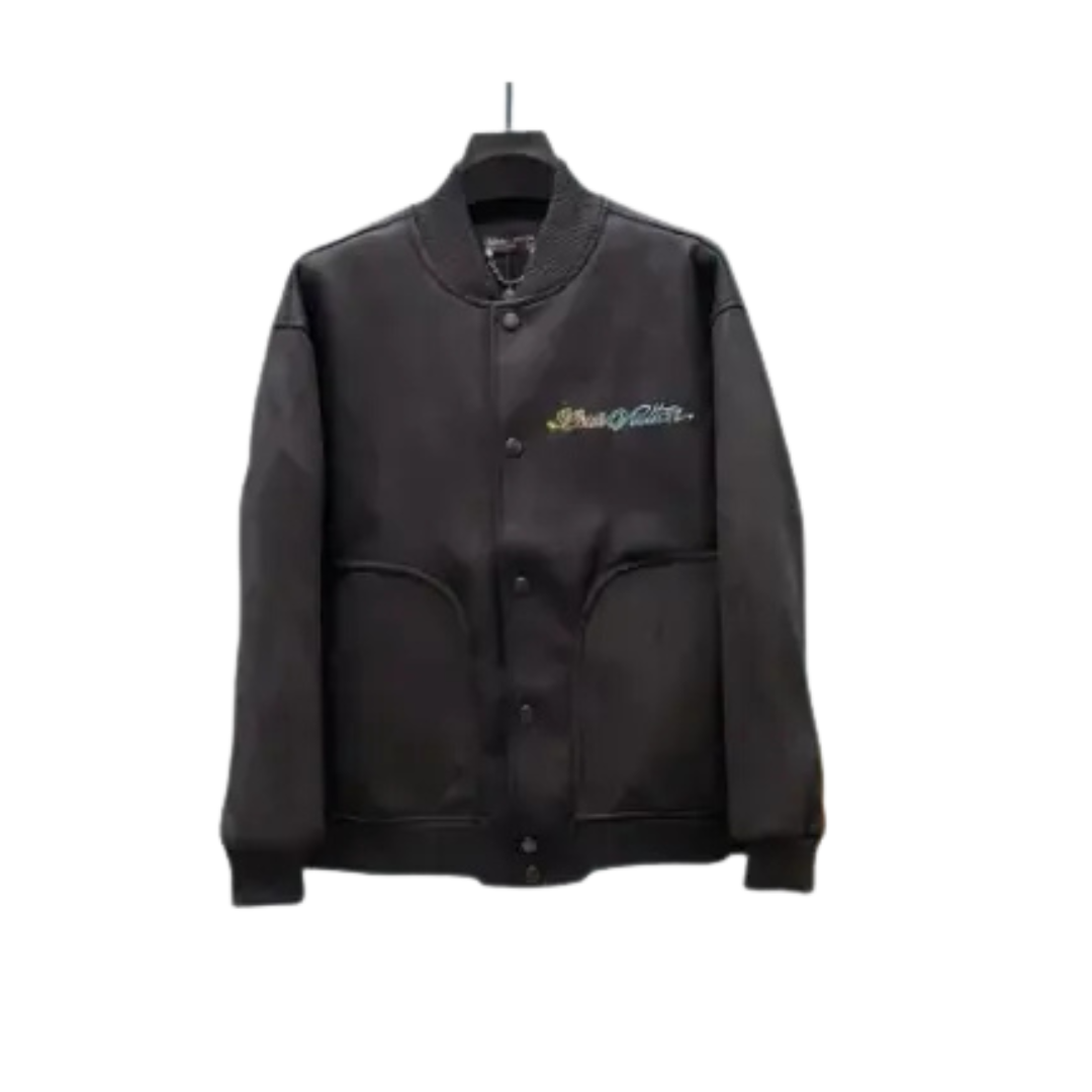 LV Varsity Jacket All Black 2026 | Drip Kickz LV Varsity Jacket All Black
