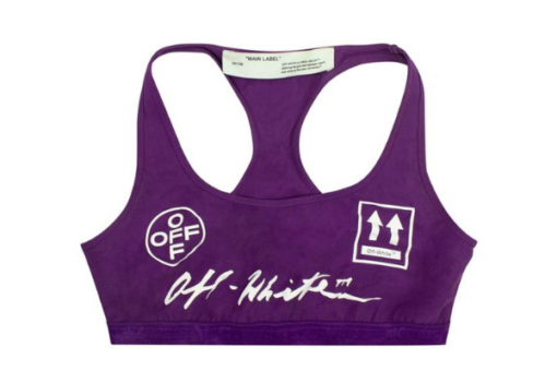 Off-White Logo Print Sports Bra ‘Purple